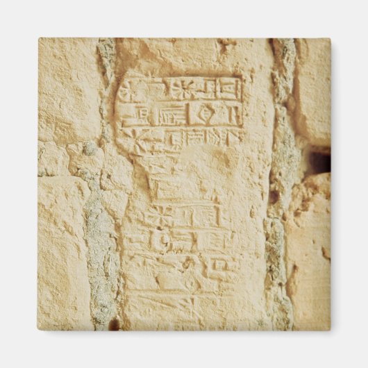 Cuneiform-Skript auf einer Palmwand Magnet (Vorne)
