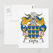 Cunha Familienwappen Postkarte (Vorne/Hinten)