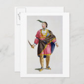 Cunne Shote, Chef der Cherokees, 1780 (Colore) Postkarte (Vorne/Hinten)