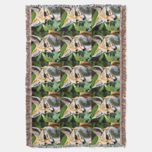 Cunning Fennec Fox Decke (Vorderseite Vertikal)