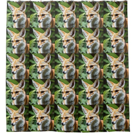 Cunning Fennec Fox Duschvorhang (Vorderseite)