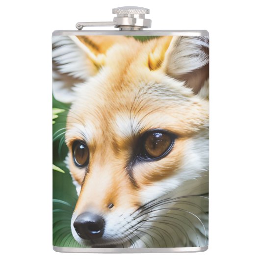 Cunning Fennec Fox Flachmann (Vorderseite)