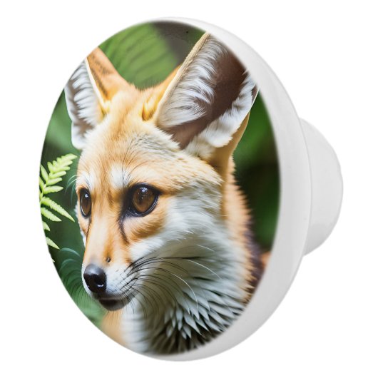 Cunning Fennec Fox Keramikknauf (Rechts)