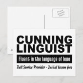 Cunning Linguist Postcard, anpassen Postkarte (Vorne/Hinten)