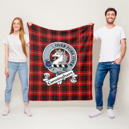 Cunningham Clan Abzeichen Tartan Kariert Fleecedecke