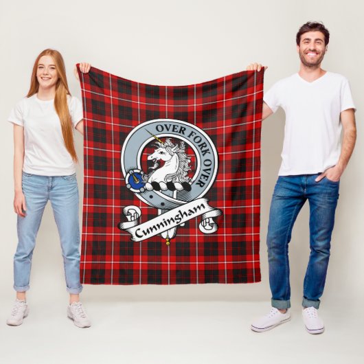 Cunningham Clan Abzeichen Tartan Kariert Fleecedecke (Beispiel)