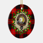 Cunningham Clan Abzeichen & Tartan Personalisierte Keramik Ornament (Rechts)