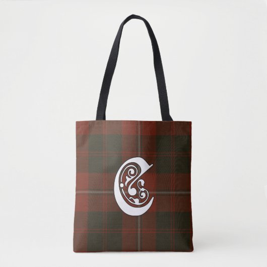 Cunningham Clan Tartan Monogram Tasche (Vorderseite)