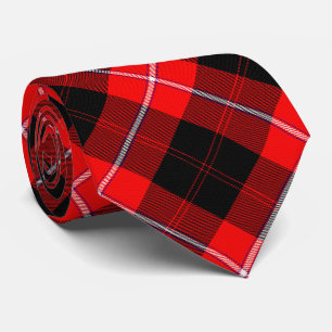 Cunningham Clan Tartan Red Black Krawatte