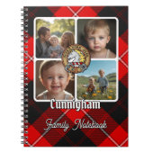 Cunningham Familienfoto-Collage Notizblock (Vorderseite)