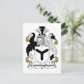 Cunningham-Familienwappen Postkarte (Stehend Vorderseite)