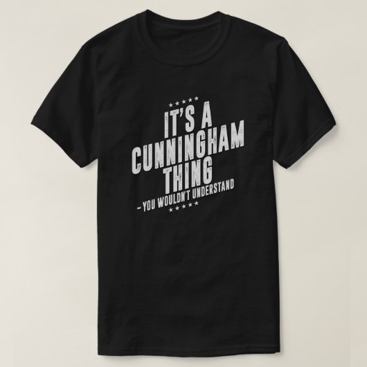 Cunningham lustige Nachname T-Shirt (Design vorne)