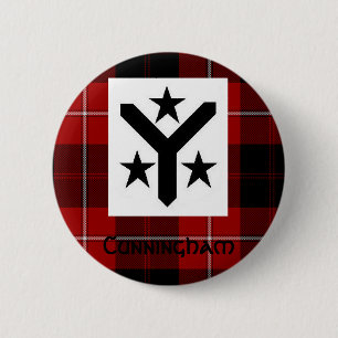 Cunningham moderner Tartan-Knopf Button