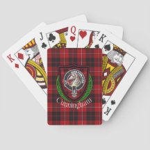 Cunningham schottischer Clan-Tartan und -Wappen