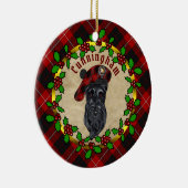 Cunningham Scottie Dog Christmas Keramik Ornament (Rechts)