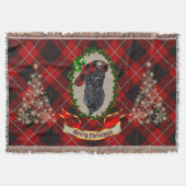 Cunningham Scottie Dog Christmas Throw Blanket Decke (Vorderseite)