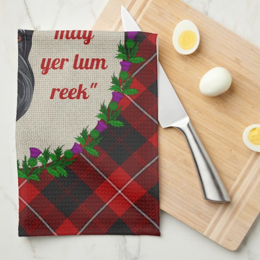 Cunningham Scottie Dog Küchentuch (Viertel Falte)