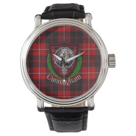 Cunningham Scottish Clan Tartan & Crest Armbanduhr