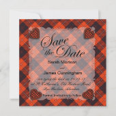 Cunningham Scottish Clan tartan - Kariert Save The Date (Vorderseite)