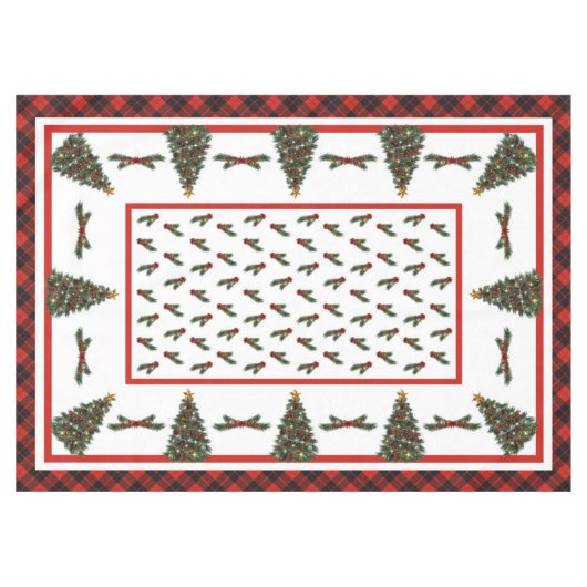 Cunningham Scottish kariert Tartan Christmas Table Tischdecke (Vorderseite (Horizontal))