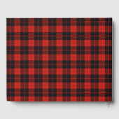 Cunningham Scottish kariert Tartan Red Gästebuch (Rückseite)