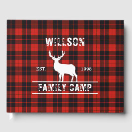 Cunningham Scottish kariert Tartan Red Gästebuch