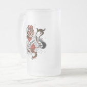 Cunningham Tartan-Löwe Mattglas Bierglas (Vorderseite Links)