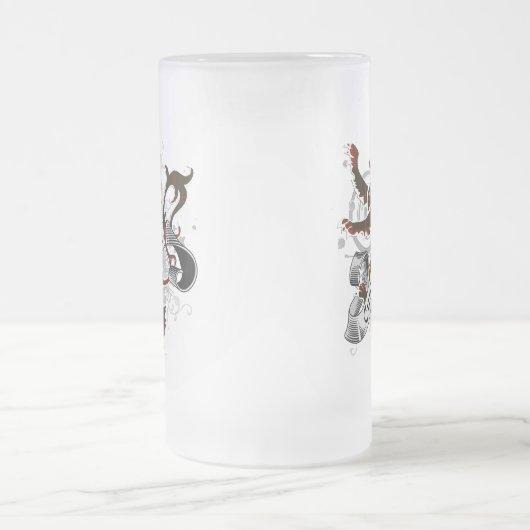 Cunningham Tartan-Löwe Mattglas Bierglas (Mittel)