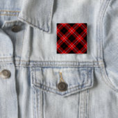 Cunningham Tartan Red Black Kariert Button (Beispiel)