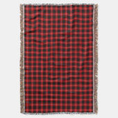 Cunningham Tartan Red Black Kariert Decke (Vorderseite Vertikal)