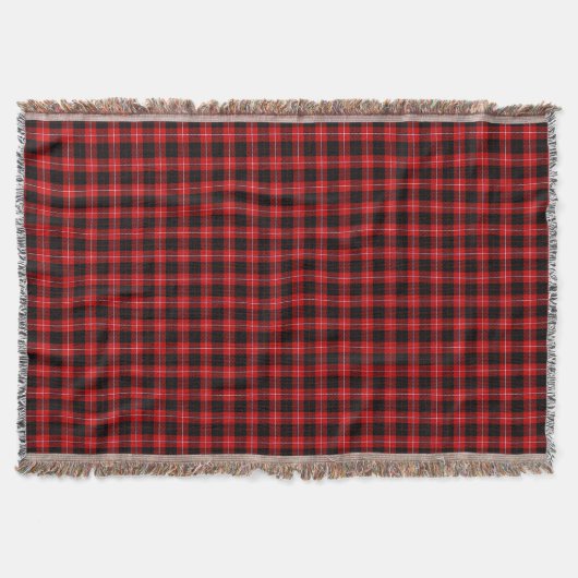 Cunningham Tartan Red Black Kariert Decke (Vorderseite)