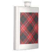 Cunningham Tartan Red Black Kariert Flachmann (Rechts)