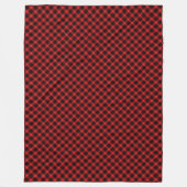 Cunningham Tartan Red Black Kariert Fleecedecke (Vorderseite)
