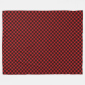 Cunningham Tartan Red Black Kariert Fleecedecke (Vorderseite (Horizontal))