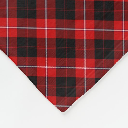 Cunningham Tartan Red Black Kariert Fleecedecke (Ecke)