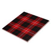 Cunningham Tartan Red Black Kariert Fliese (Seite)