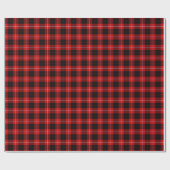 Cunningham Tartan Red Black Kariert Geschenkpapier (Flach)