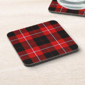 Cunningham Tartan Red Black Kariert Getränkeuntersetzer (Linke Seite)