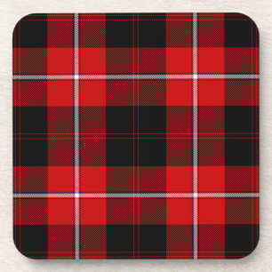 Cunningham Tartan Red Black Kariert Getränkeuntersetzer