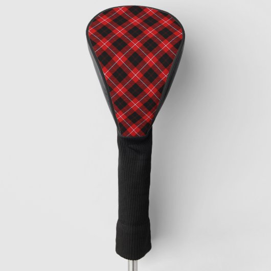 Cunningham Tartan Red Black Kariert Golf Headcover (Vorderseite)