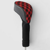 Cunningham Tartan Red Black Kariert Golf Headcover (angewinkelt)
