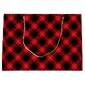 Cunningham Tartan Red Black Kariert Große Geschenktüte (Vorderseite)