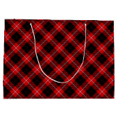 Cunningham Tartan Red Black Kariert Große Geschenktüte (Rückseite)