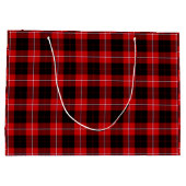 Cunningham Tartan Red Black Kariert Große Geschenktüte (Rückseite)
