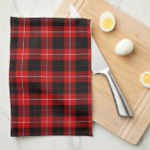 Cunningham Tartan Red Black Kariert Handtuch (Viertel Falte)