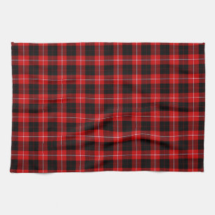 Cunningham Tartan Red Black Kariert Handtuch