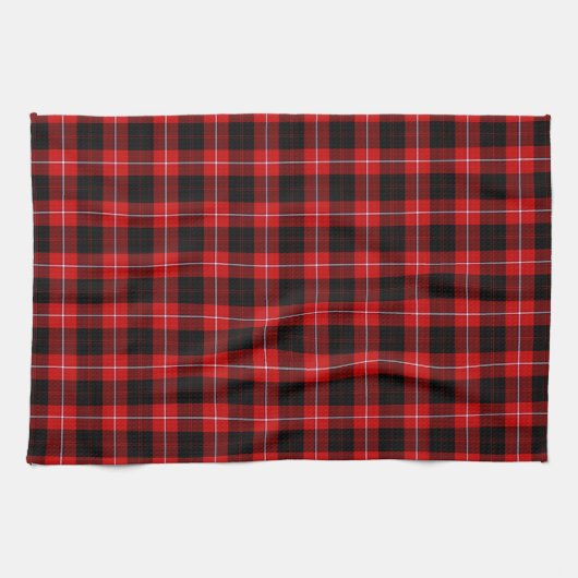 Cunningham Tartan Red Black Kariert Handtuch (Horizontal)