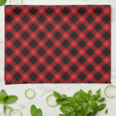 Cunningham Tartan Red Black Kariert Handtuch (Gefaltet)