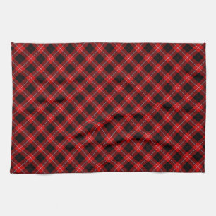Cunningham Tartan Red Black Kariert Handtuch