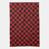 Cunningham Tartan Red Black Kariert Handtuch (Vertikal)